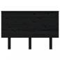 Preview: Kopfteil Schwarz 124x6x82,5 cm Massivholz Kiefer