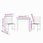 Preview: ARDEBO.de - 3-tlg. Garten-Bistro-Set Schwarz Massivholz Kiefer