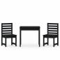 Preview: 3-tlg. Garten-Bistro-Set Schwarz Massivholz Kiefer