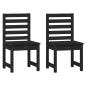 Preview: 3-tlg. Garten-Bistro-Set Schwarz Massivholz Kiefer