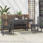 Preview: ARDEBO.de - 4-tlg. Garten-Essgruppe Grau Massivholz Kiefer