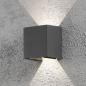 Preview: ARDEBO.de Konstsmide Cremona LED-Wandleuchte, 230 V, 2x3 W, anthrazit (7959-370)