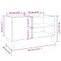 Preview: Plattenschrank Grau Sonoma 84,5x38x48 cm Holzwerkstoff