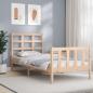 Preview: ARDEBO.de - Massivholzbett mit Kopfteil 90x190 cm
