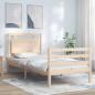 Preview: ARDEBO.de - Massivholzbett mit Kopfteil 100x200 cm