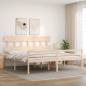 Preview: Seniorenbett mit Kopfteil Super Kingsize Massivholz