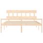 Preview: Seniorenbett mit Kopfteil Super Kingsize Massivholz