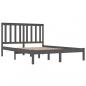 Preview: Massivholzbett Grau Kiefer 200x200 cm
