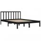 Preview: Massivholzbett Schwarz Kiefer 150x200 cm