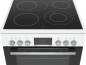 Preview: Bosch HKR39C220 Serie 4 EEK: A Elektro-Standherd, 60 cm breit, 66 L, Glaskeramik, 3D Heißluft, EcoClean Direct Plus, weiß