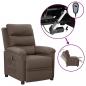 Preview: ARDEBO.de - Relaxsessel Elektrisch Taupe Stoff