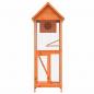 Preview: Voliere Braun 60x58,5x160 cm Massivholz Kiefer