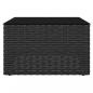 Preview: 2-tlg. Garten-Lounge-Set mit Kissen Schwarz Poly Rattan