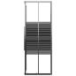 Preview: Duschkabine mit Streifen ESG 80x80x180 cm Schwarz