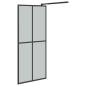 Preview: Duschwand für Walk-in Dusche 80x195 cm Dunkles Sicherheitsglas 