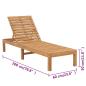Preview: Sonnenliegen 2 Stk. Massivholz Teak