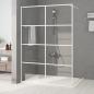 Preview: Duschwand für Begehbare Dusche Weiß 140x195 cm ESG-Klarglas