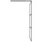 Preview: Duschwand für Walk-In Dusche 100x195 cm ESG Mattiert Schwarz