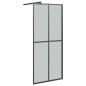 Preview: Duschwand für Walk-in Dusche 90x195 cm Dunkles Sicherheitsglas