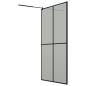Preview: Duschwand für Walk-in Dusche 118x190 cm Dunkles Sicherheitsglas 