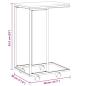 Preview: Beistelltisch mit Rollen Weiß 40x30x63,5 cm Holzwerkstoff