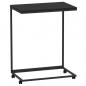 Preview: Beistelltisch mit Rollen Schwarz 55x35x70 cm Holzwerkstoff