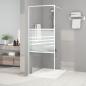 Preview: Duschwand für Begehbare Dusche Weiß 80x195 cm ESG-Klarglas