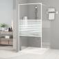 Preview: ARDEBO.de - Duschwand für Begehbare Dusche Weiß 100x195 cm ESG-Klarglas