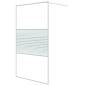 Preview: Duschwand für Begehbare Dusche Weiß 115x195 cm ESG-Klarglas