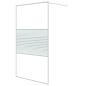 Preview: Duschwand für Begehbare Dusche Weiß 115x195 cm ESG-Klarglas