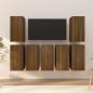 Preview: ARDEBO.de - TV-Schränke 7 Stk. Braun Eichen-Optik 30,5x30x60 Holzwerkstoff