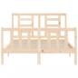 Preview: Massivholzbett mit Kopfteil 140x190 cm