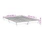 Preview: ARDEBO.de - Bettgestell Betongrau 140x200 cm Holzwerkstoff