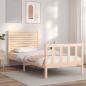 Preview: ARDEBO.de - Massivholzbett mit Kopfteil 90x200 cm