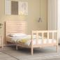 Preview: Massivholzbett mit Kopfteil 90x200 cm