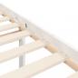 Preview: Seniorenbett mit Kopfteil Weiß Kingsize Massivholz