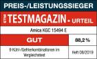 Preview: Amica KGC 15494 E Stand Kühl-Gefrierkombination, 55 cm breit, 250 L, NoFrost, Superkühlen, VitControl, edelstahl