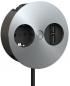 Preview: ARDEBO.de Bachmann 931.031 Steckdosenleiste 931.031 Twist, 1xCEE7/3, 2x USB Charger, edelstahl