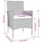 Preview: ARDEBO.de - 5-tlg. Garten-Essgruppe mit Kissen Beige Poly Rattan