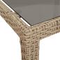 Preview: 5-tlg. Garten-Essgruppe mit Kissen Beige Poly Rattan