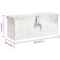 Preview: Aufbewahrungsbox Silbern 50x15x20,5 cm Aluminium