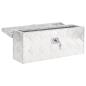 Preview: Aufbewahrungsbox Silbern 50x15x20,5 cm Aluminium