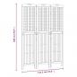 Preview: 3-tlg. Paravent 121,5x2x180 cm Massivholz Akazie