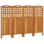 Preview: 4-tlg. Paravent 162x2x115 cm Massivholz Akazie