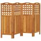 Preview: 4-tlg. Paravent 162x2x115 cm Massivholz Akazie