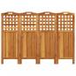Preview: 4-tlg. Paravent 162x2x115 cm Massivholz Akazie
