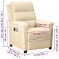 Preview: Massagesessel Elektrisch Creme Stoff