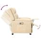 Preview: Massagesessel Elektrisch Creme Stoff