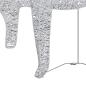 Preview: Rentier mit Schlitten Weihnachtsdekoration 140 LEDs Silbern