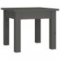 Preview: Couchtisch Grau 35x35x30 cm Massivholz Kiefer